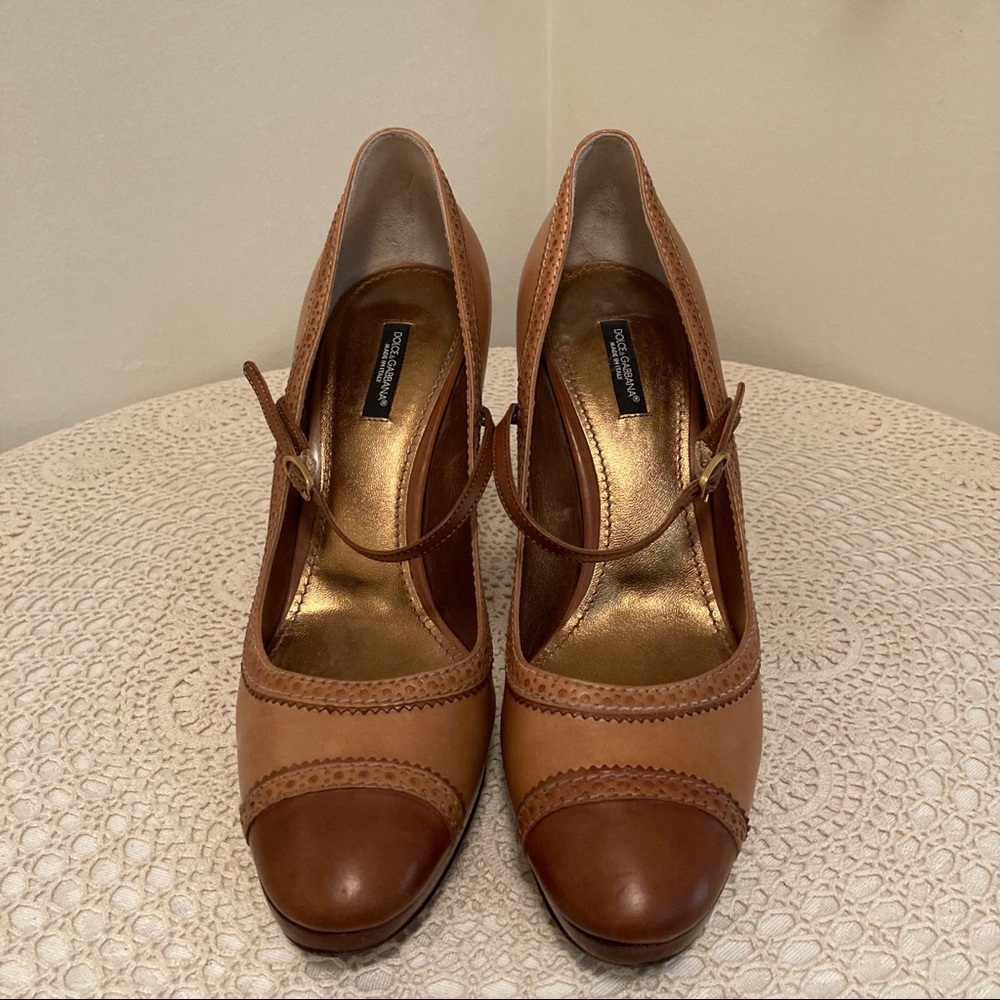 Dolce & Gabbana Mary Jane Two Toned Heels Sz 40/US 10